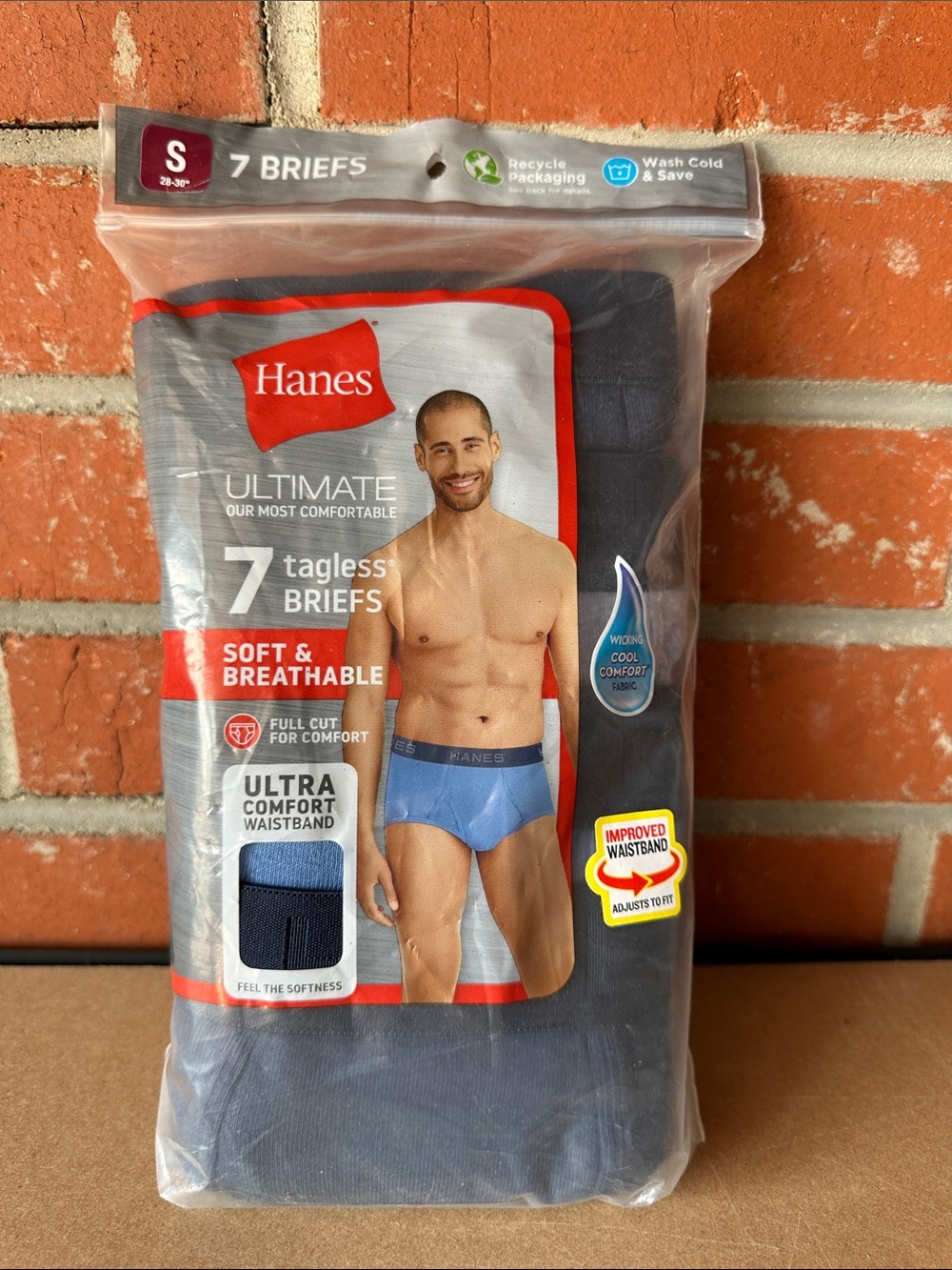 Hanes Men's Briefs 7-Pack - Navy and Light Blue